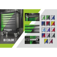 FG 100VD/AS205 CARRELLO BI-COLOR A 7 CASSETTI CON ASSORTIMENTO 205 UTENSILI PROFESSIONALI