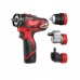 Trapano avvitatore con mandrini intercambiabili M12 FPDXKIT-202X